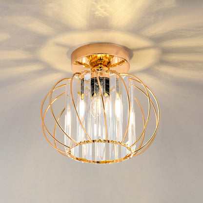 Plafondlamp Glas Metaal Vintage Industriele Verlichting