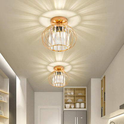 Plafondlamp Glas Metaal Vintage Industriele Verlichting