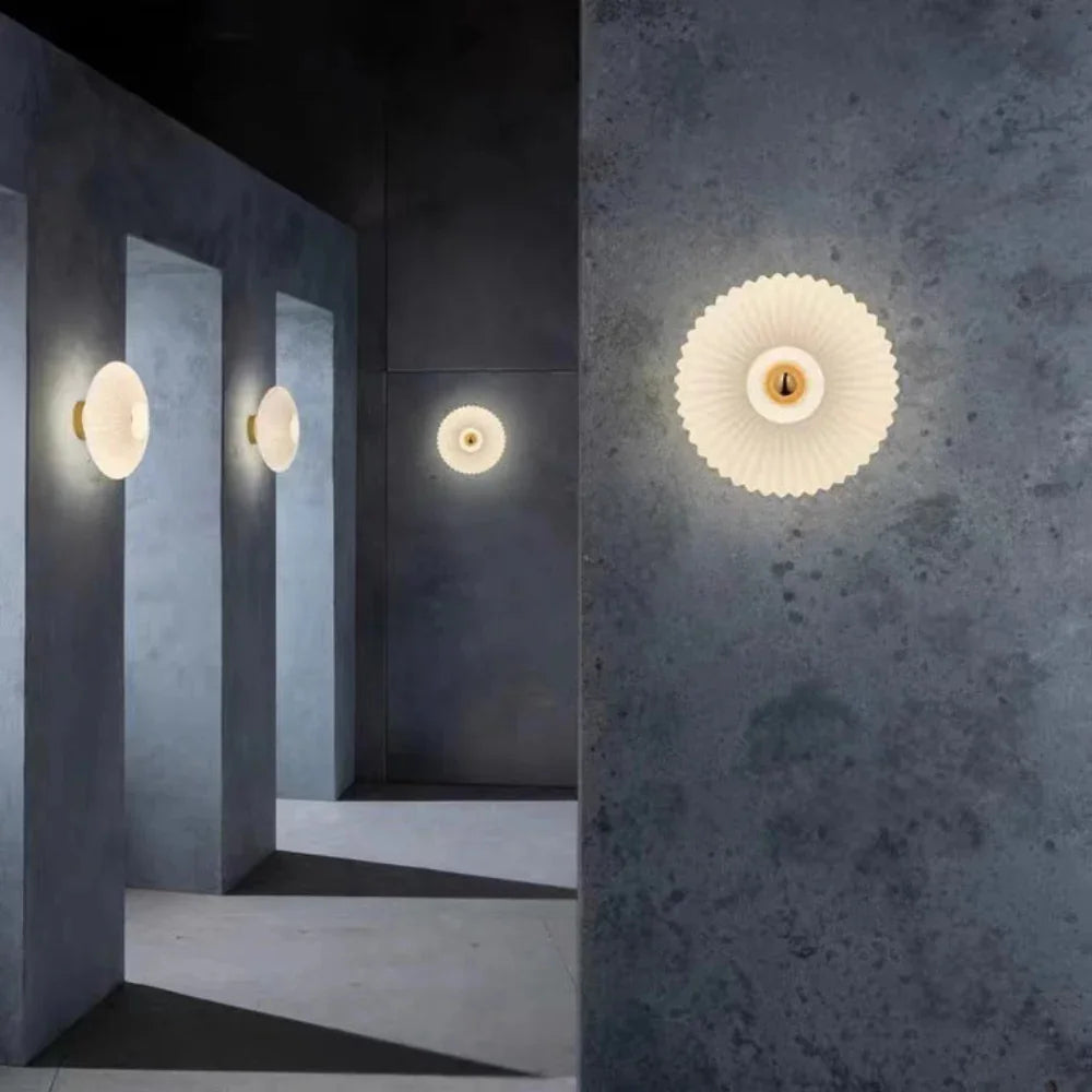 Lichtgevende Golf Glazen LED Wandlamp