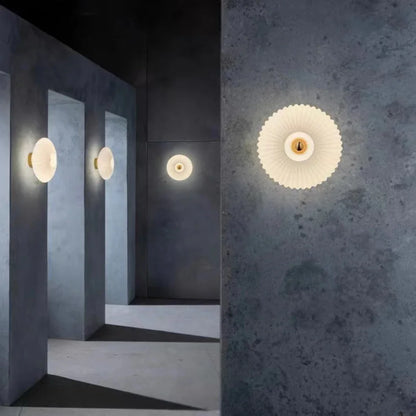 Lichtgevende Golf Glazen LED Wandlamp