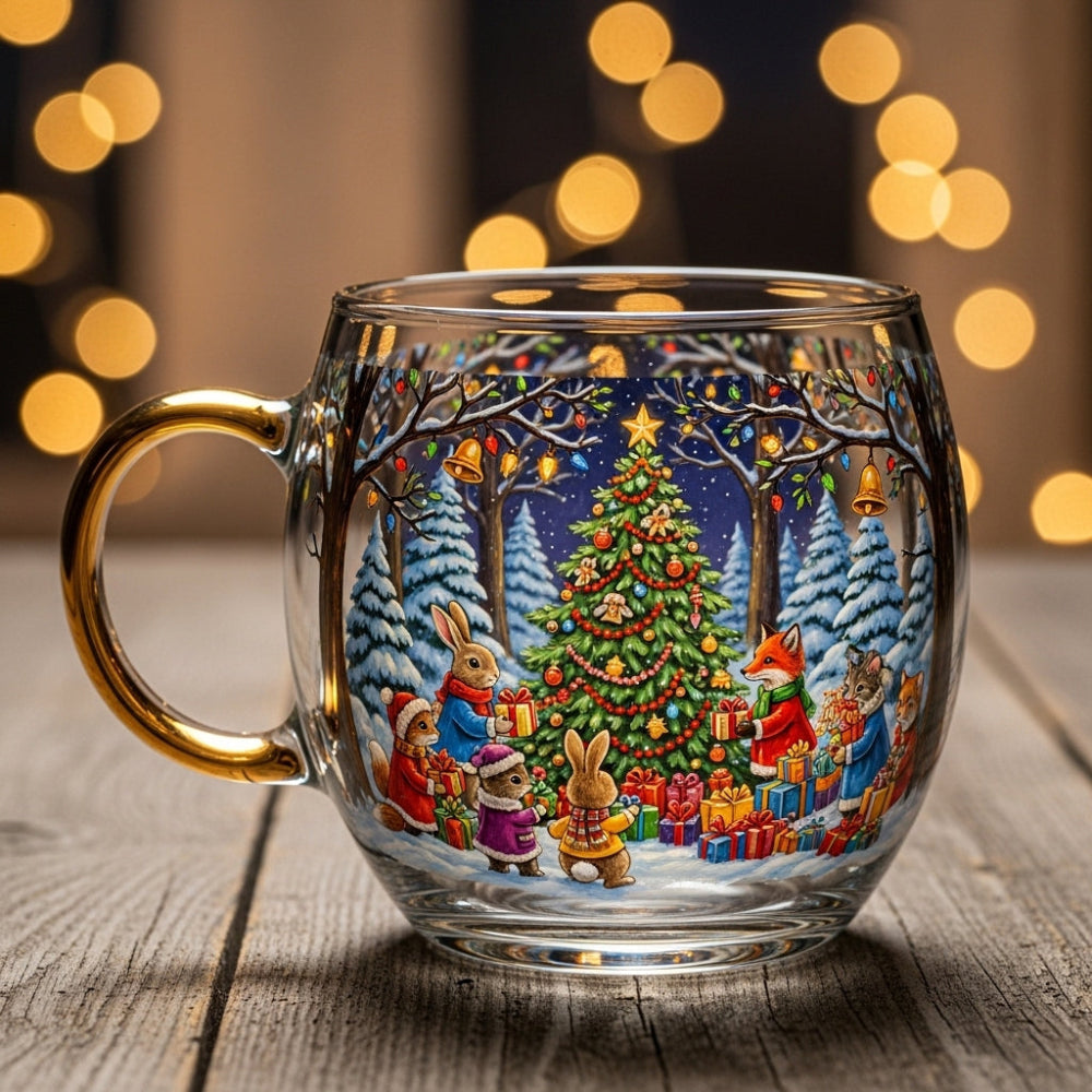 Koffiemok Glas Kerst Design Winter Mok