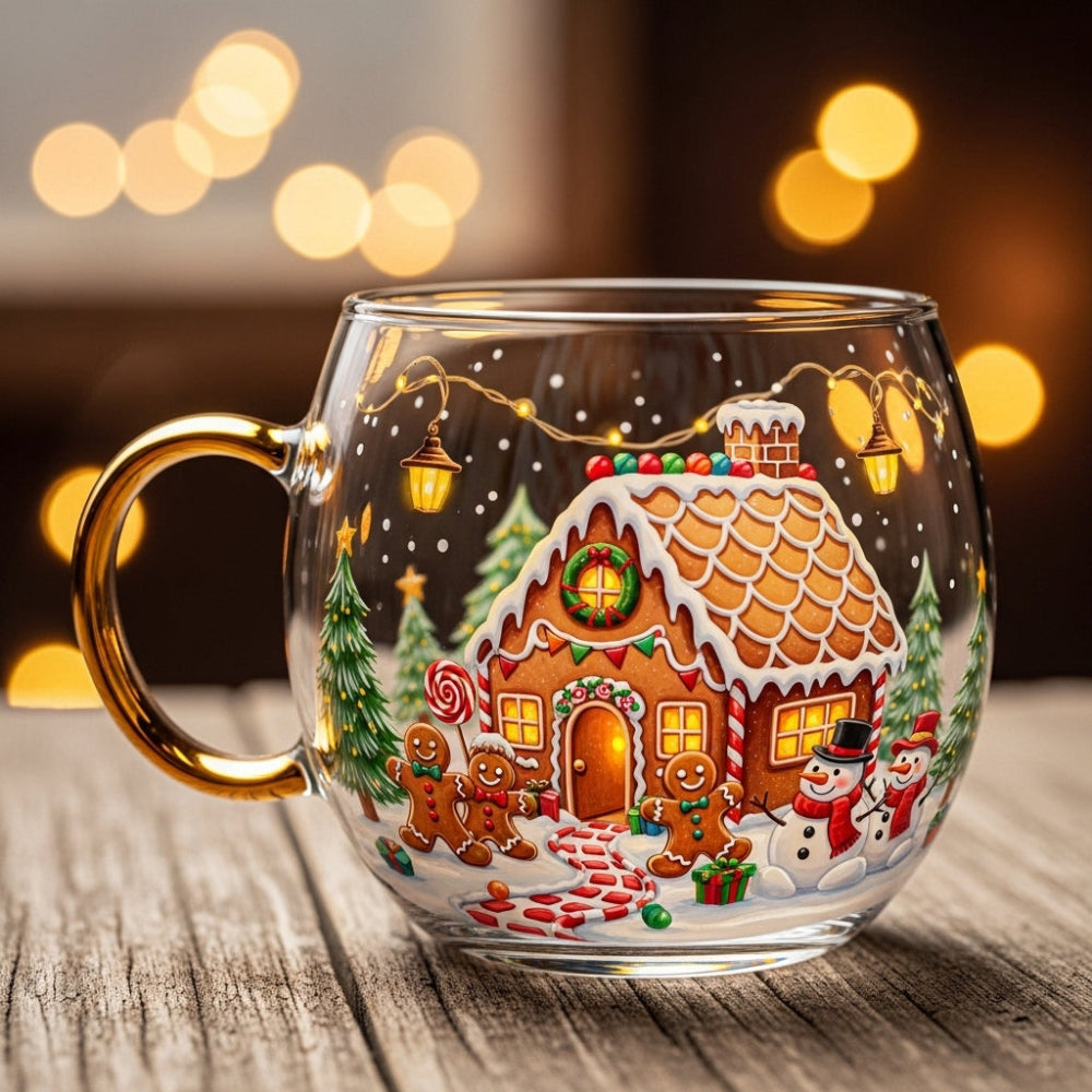 Koffiemok Glas Kerst Design Winter Mok
