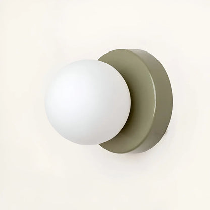 Noordse Ronde LED Wandlamp van Glas