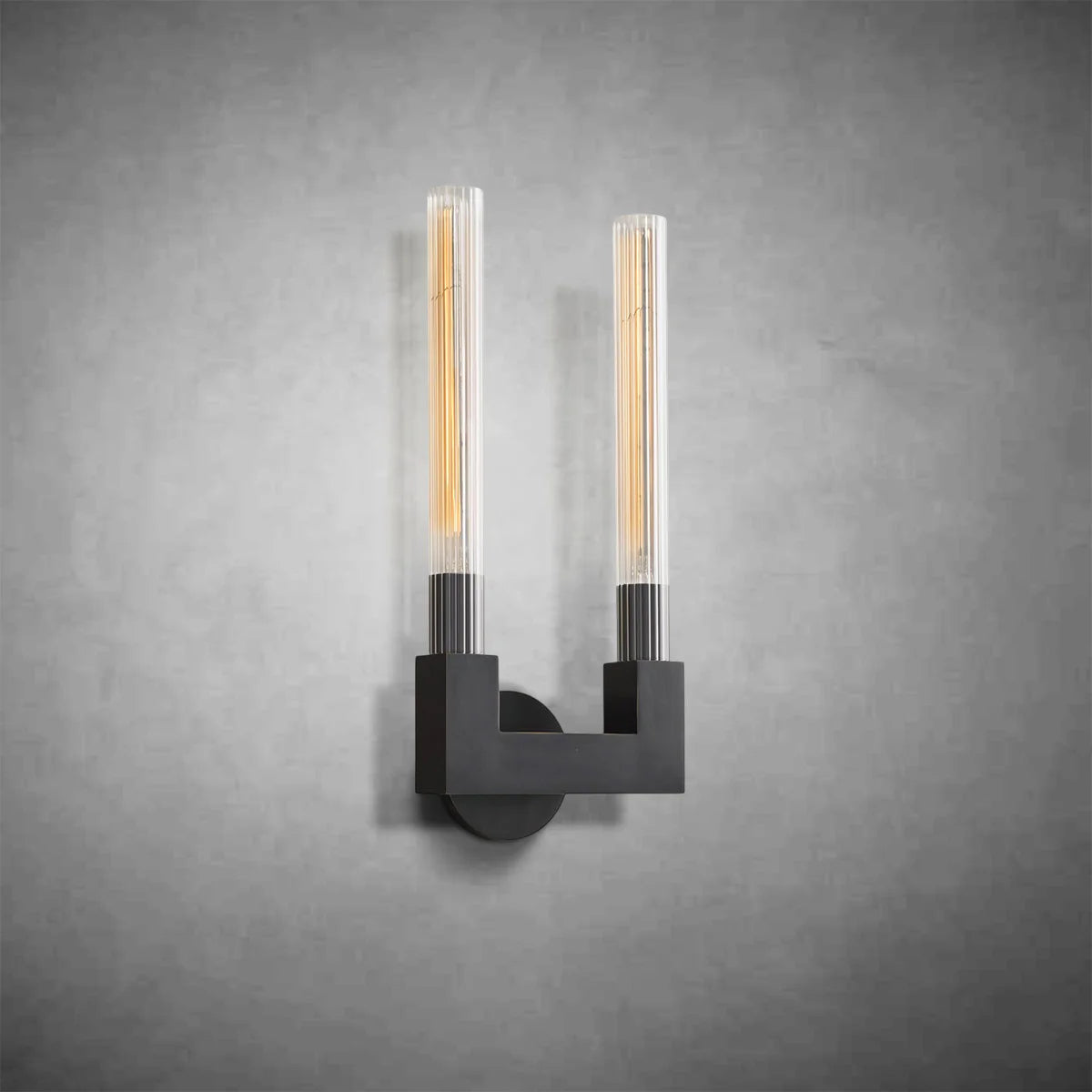 Moderne Glas Dubbele Hoofd LED Wandlamp