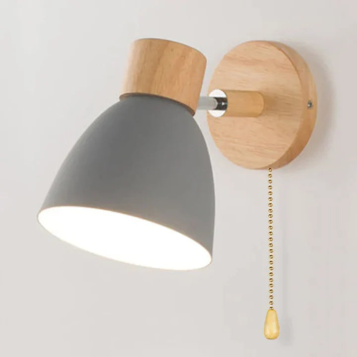 OakAura Moderne Houten Kleurrijke Wandlamp