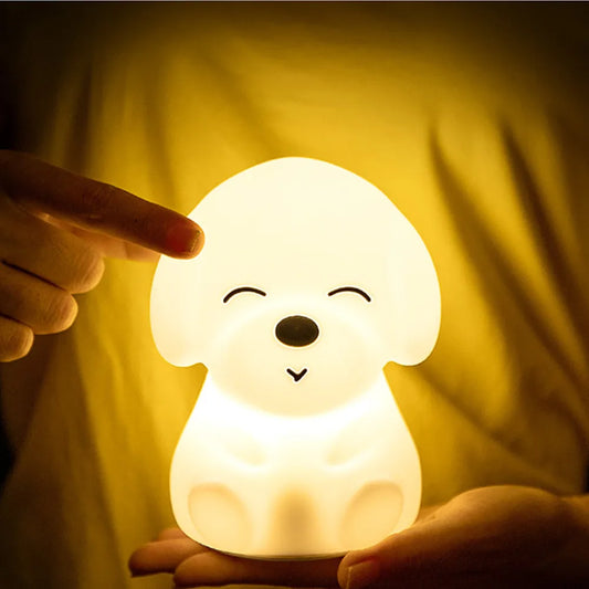 Kleurrijk & Oplaadbaar Zacht Hond LED Nachtlamp