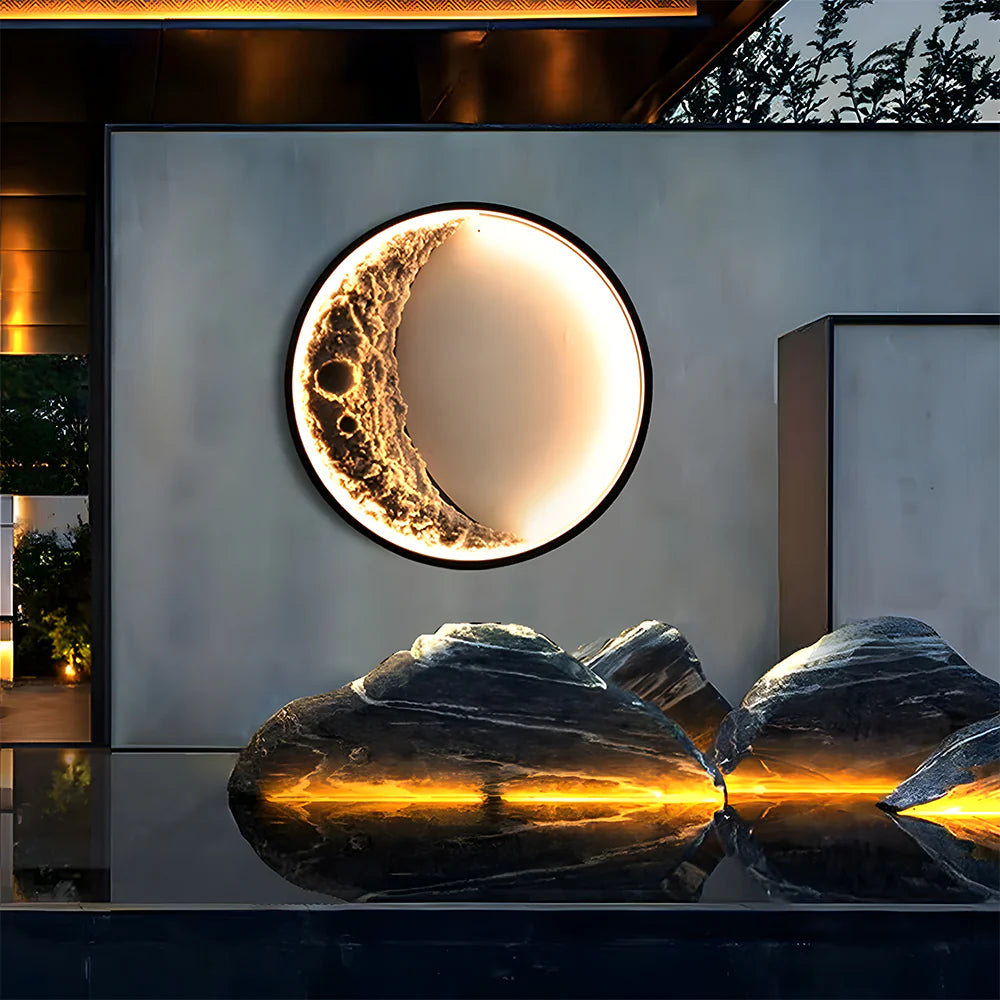 Luna Curve-Waterdichte Maanvorm LED Buiten Wandlamp