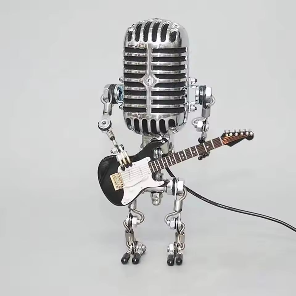 Stijlvolle Omvix Robot Tafellamp met Gitaar
