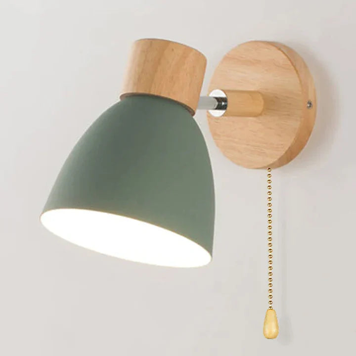 OakAura Moderne Houten Kleurrijke Wandlamp