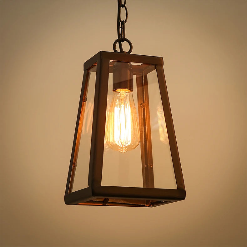 Retro Industriële Stijl Glazen Hanglamp