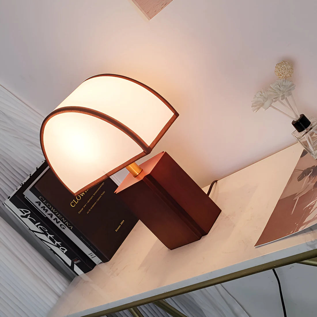 Moderne Halve Maan Wabi Sabi Stijl Tafellamp