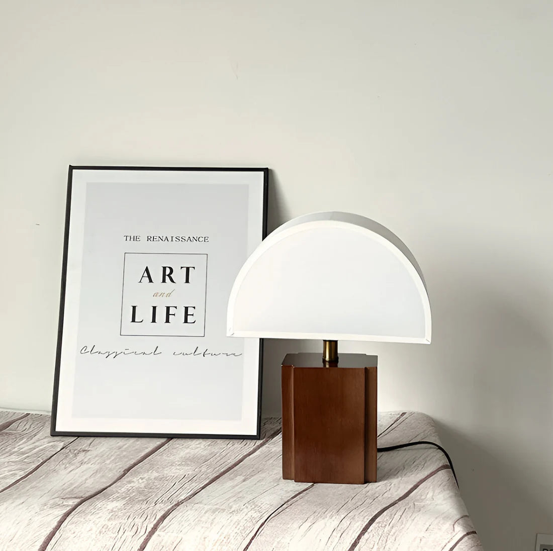 Moderne Halve Maan Wabi Sabi Stijl Tafellamp