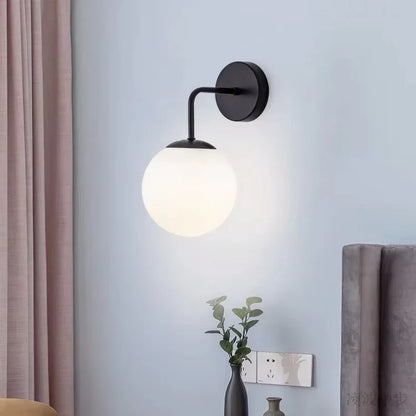 Moderne Halo korst Glazen Bol Wandlamp