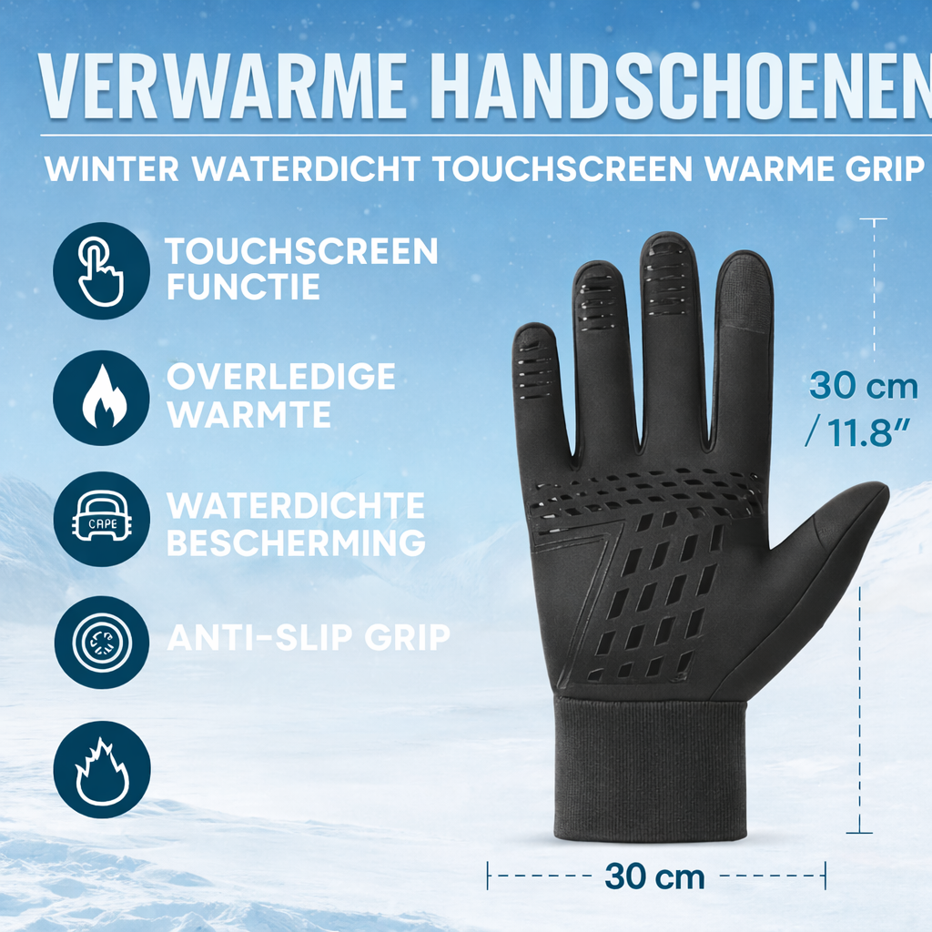 Handschoenen Winter Verwarmd Touchscreen Grip Buiten