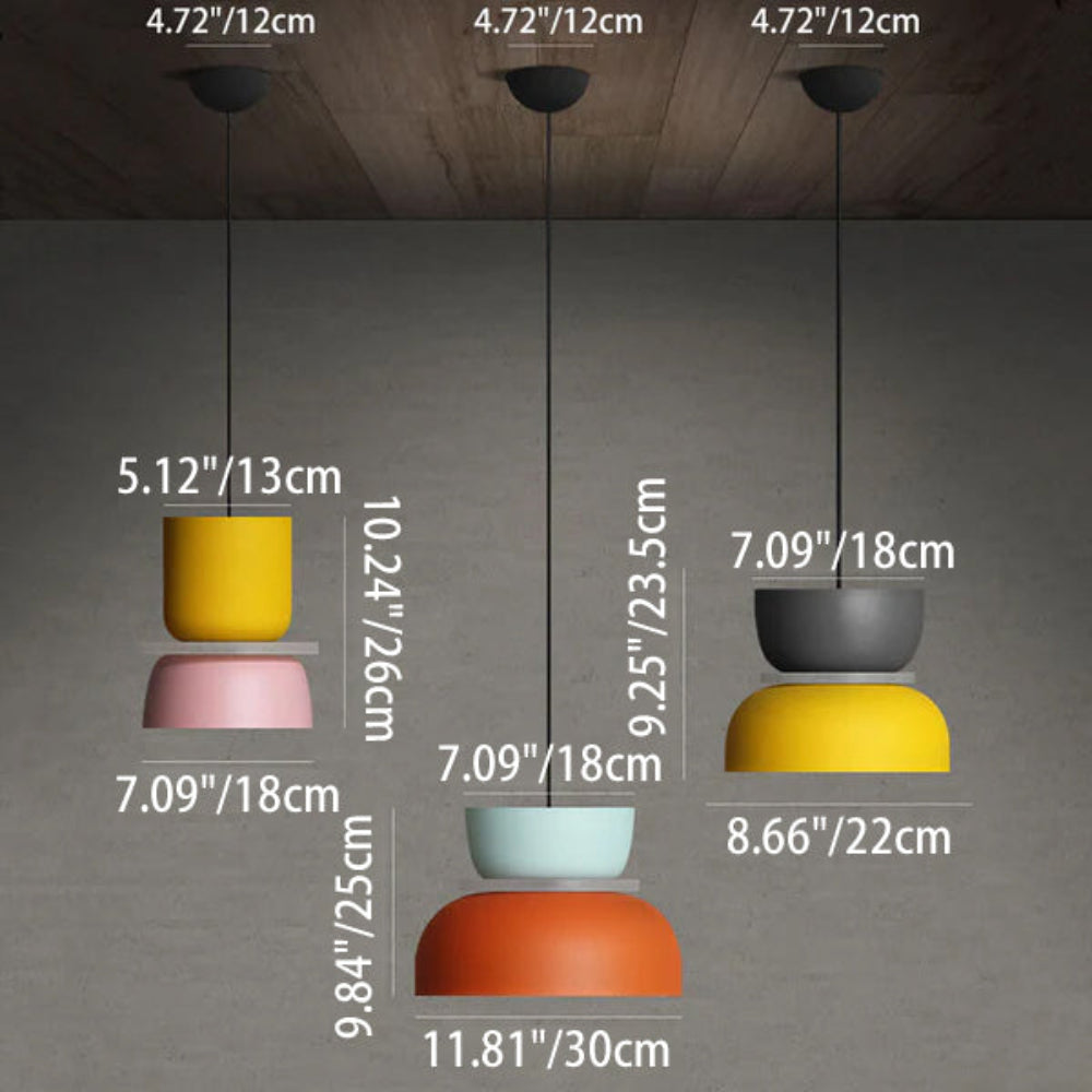 Hanglamp Metaal Modern Kleurrijk Verstelbaar Plafondlamp