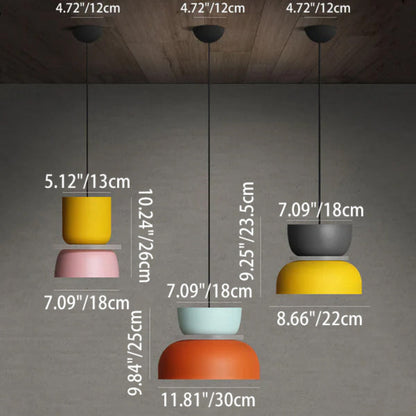 Hanglamp Metaal Modern Kleurrijk Verstelbaar Plafondlamp