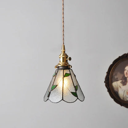 Luxe Walnoothouten Glazen Hanglamp
