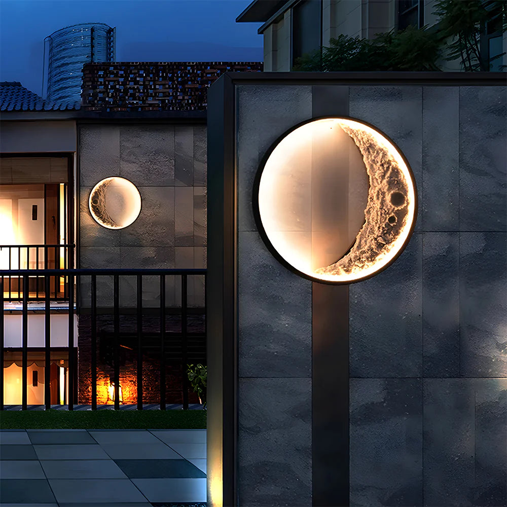 Luna Curve-Waterdichte Maanvorm LED Buiten Wandlamp
