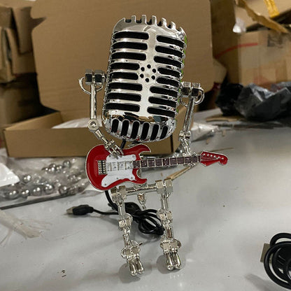 Stijlvolle Omvix Robot Tafellamp met Gitaar