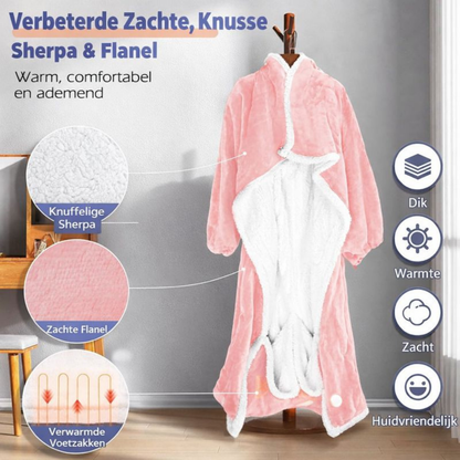 Elektrische Deken Draagbaar Verwarmd Full Body Met Mouwen