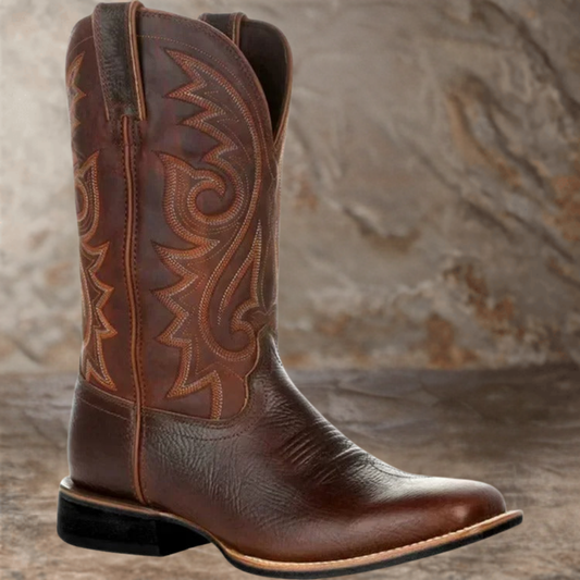 Heren Cowboylaarzen PU Leer Western Mid Calf Instap