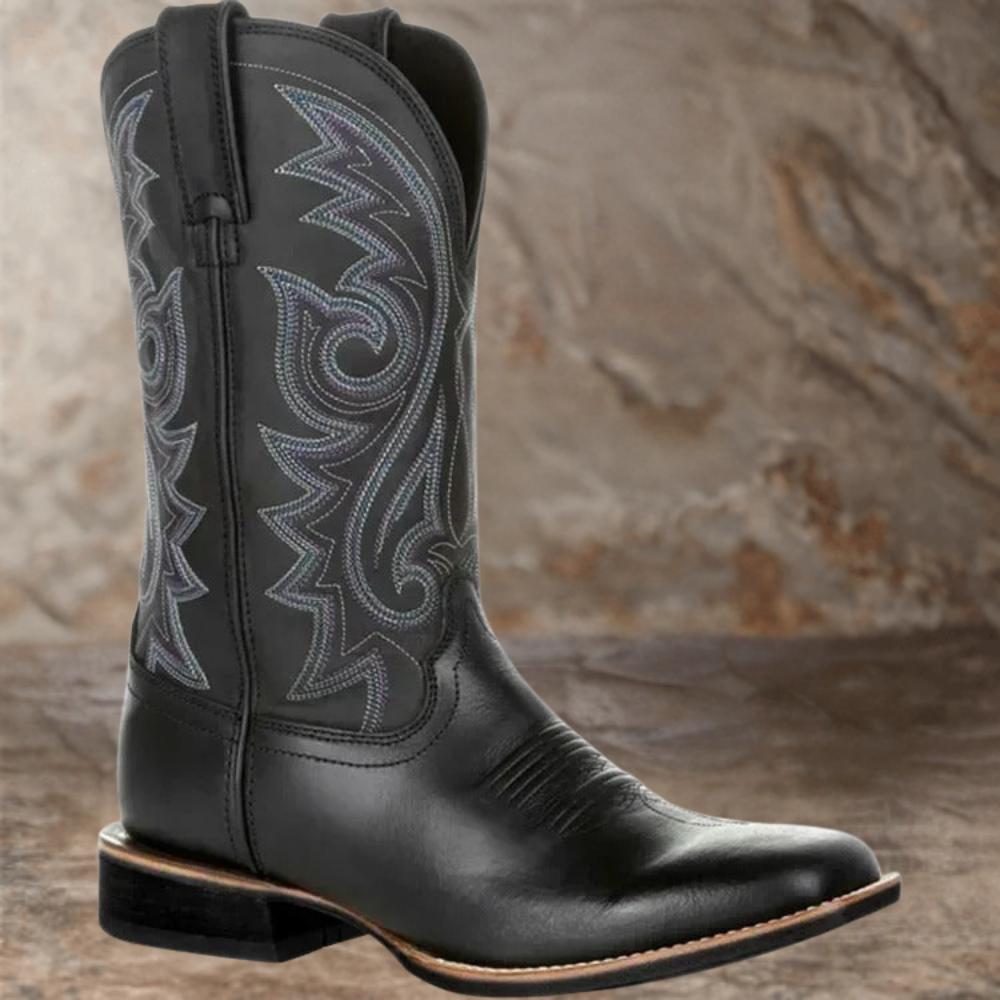 Heren Cowboylaarzen PU Leer Western Mid Calf Instap