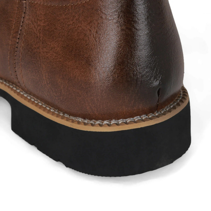 Heren Cowboylaarzen PU Leer Western Mid Calf Instap