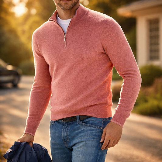 Heren Trui Cashmere Lange Mouw Klassiek Comfort Pullover