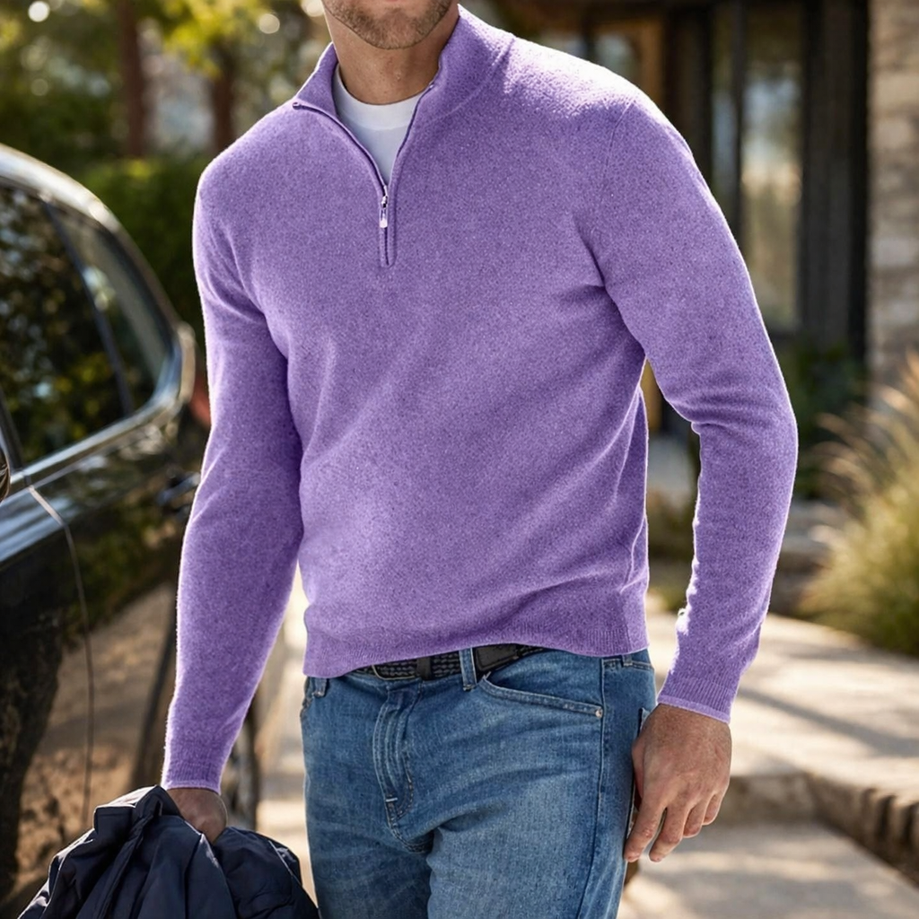 Heren Trui Cashmere Lange Mouw Klassiek Comfort Pullover