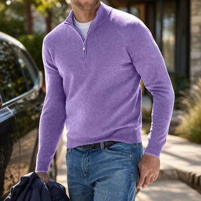Heren Trui Cashmere Lange Mouw Klassiek Comfort Pullover