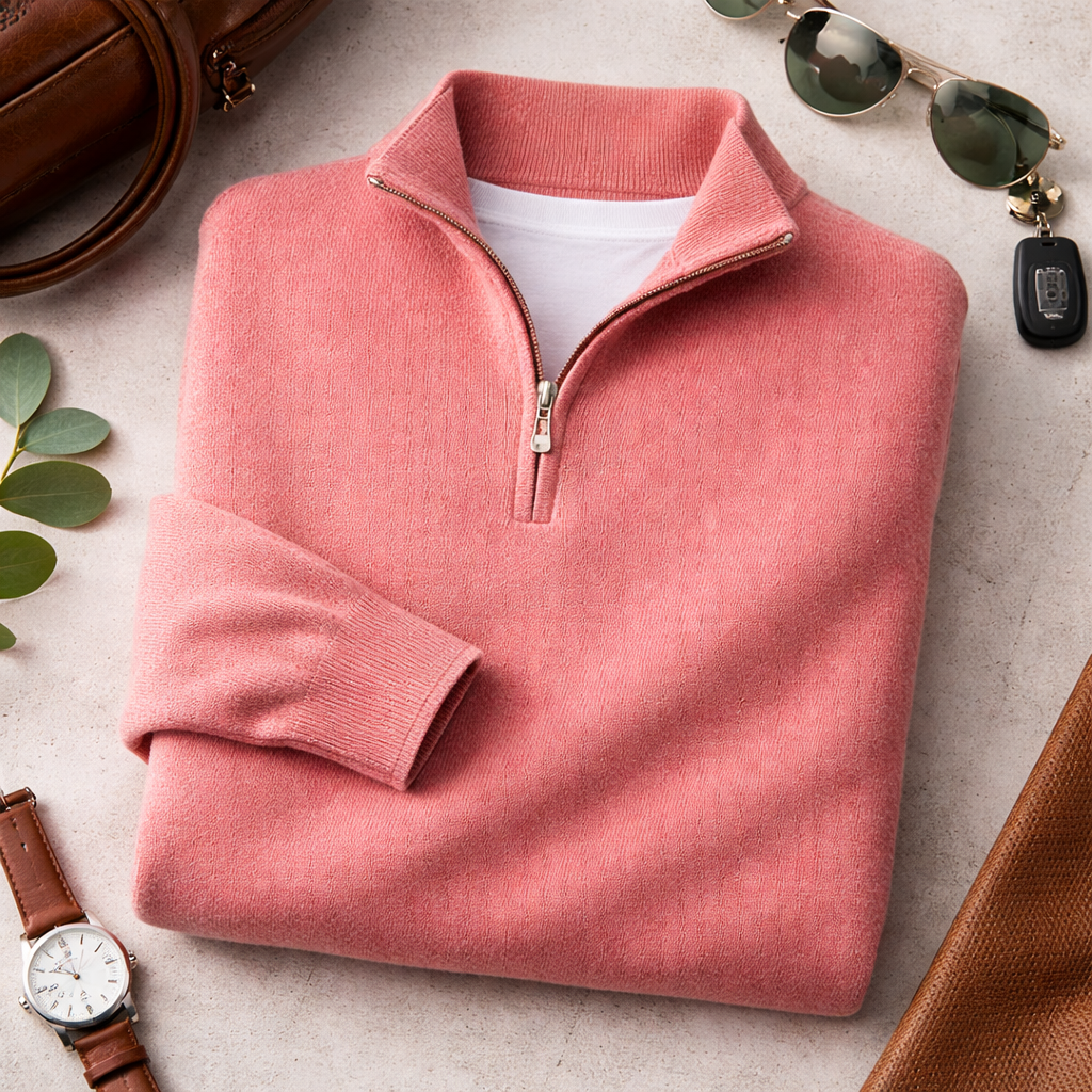 Heren Trui Cashmere Lange Mouw Klassiek Comfort Pullover