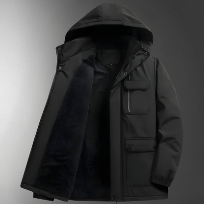 Heren Winterjas Waterdicht Gewatteerd Parka Capuchon