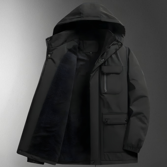 Heren Winterjas Waterdicht Gewatteerd Parka Capuchon