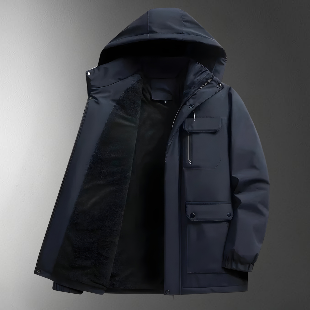 Heren Winterjas Waterdicht Gewatteerd Parka Capuchon