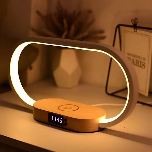 Multifunctioneel Nachtlamp met Oplader en Digitale Klok