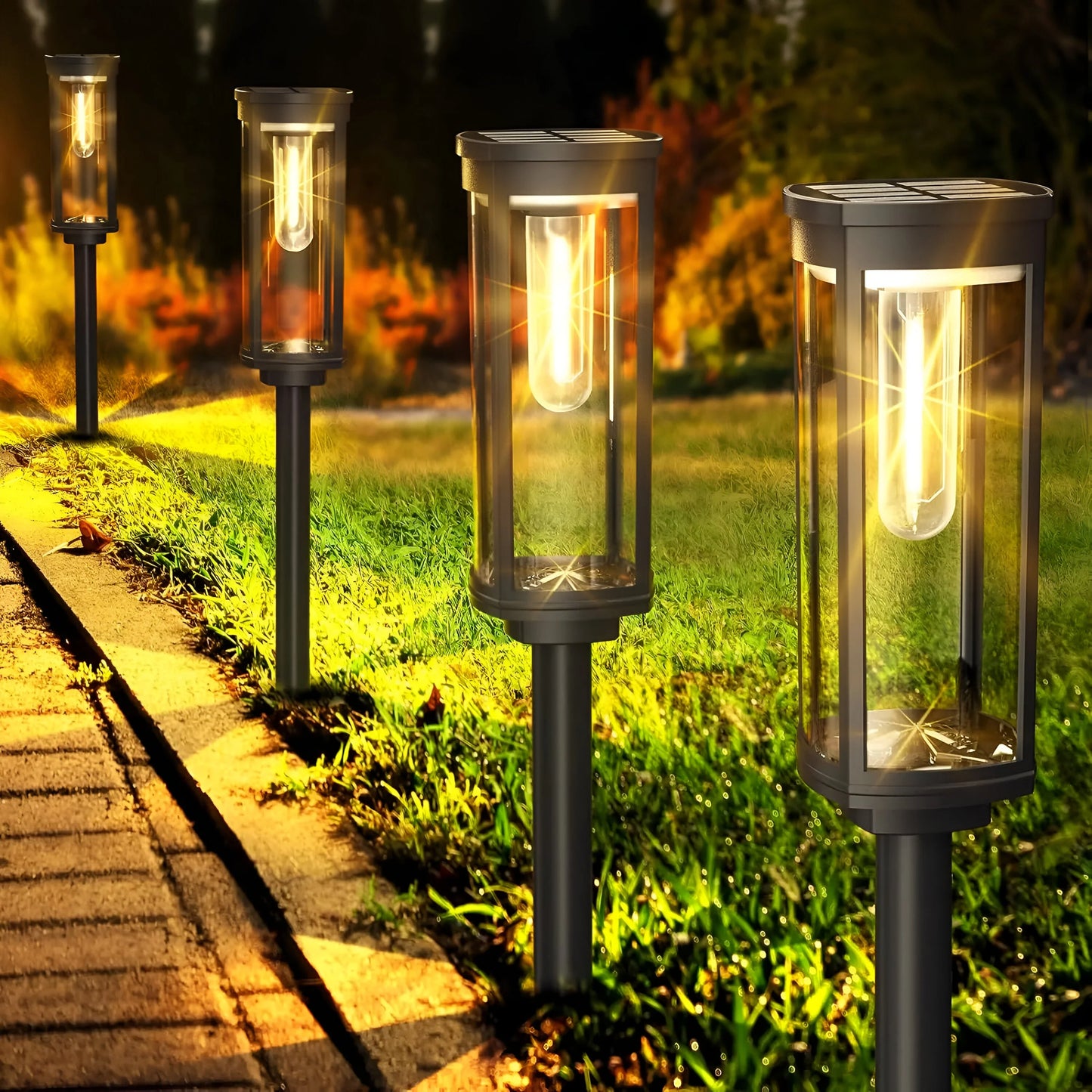 Zonne-Energie Tuinfakkel Set Buitenlamp
