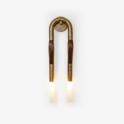 Elegante Wandlamp met Decoratief Paardenhaaraccent