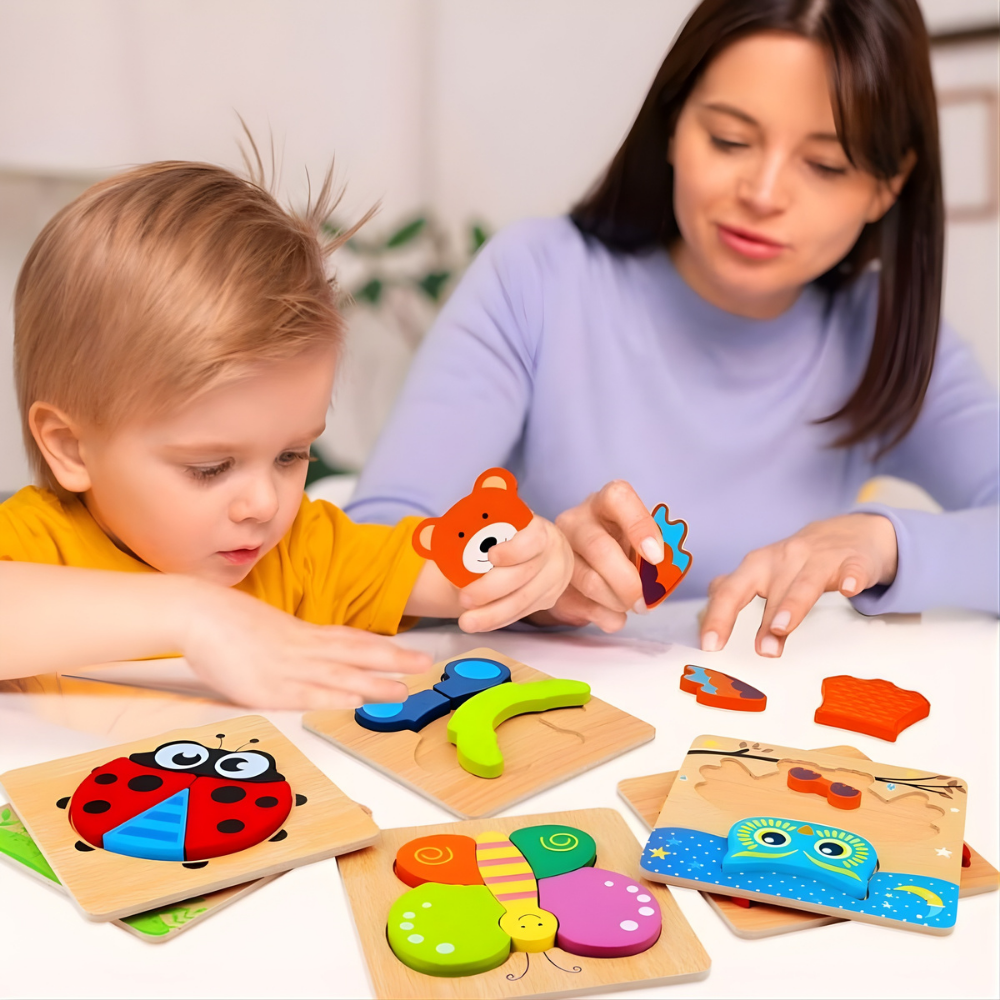 Houten Puzzel Montessori Dieren Educatief Speelgoed Peuters