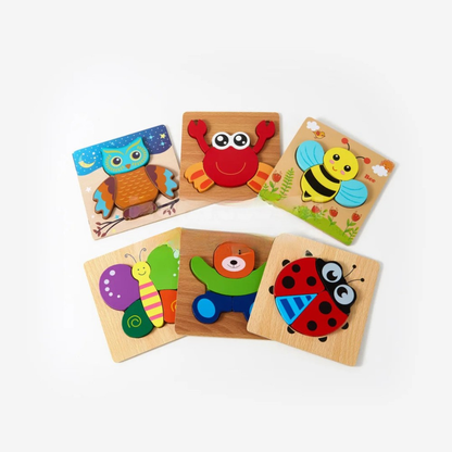 Houten Puzzel Montessori Dieren Educatief Speelgoed Peuters