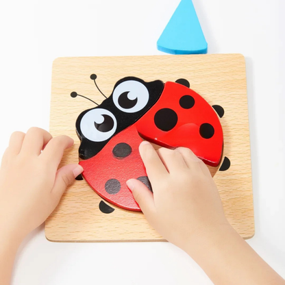 Houten Puzzel Montessori Dieren Educatief Speelgoed Peuters