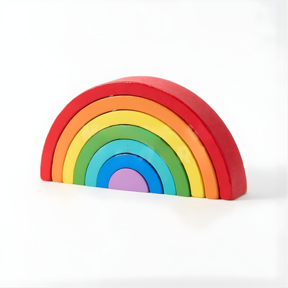 Houten Speelgoed Regenboog Stapelset Creatief Spel Peuters