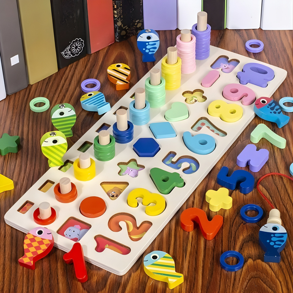 Houten Speelgoed Montessori Leerbord Educatief Telraam