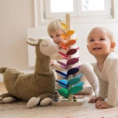 Houten Speelgoed Knikkerbaan Montessori Regenboog Educatief