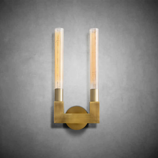 Moderne Glas Dubbele Hoofd LED Wandlamp