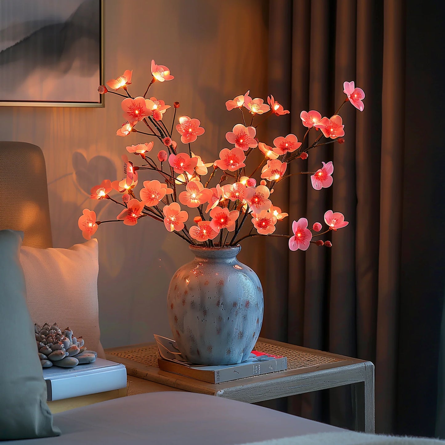 Fairy Light Olijftak & Kersenbloesem Tafellamp - Sfeervolle Natuurlijke Verlichting voor Elk Interieur