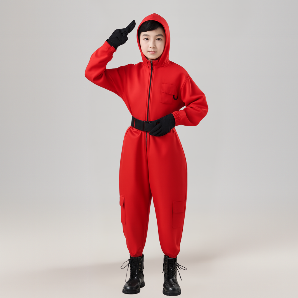 Jumpsuit Kinderkostuum Bewaker Capuchon Polyester Set