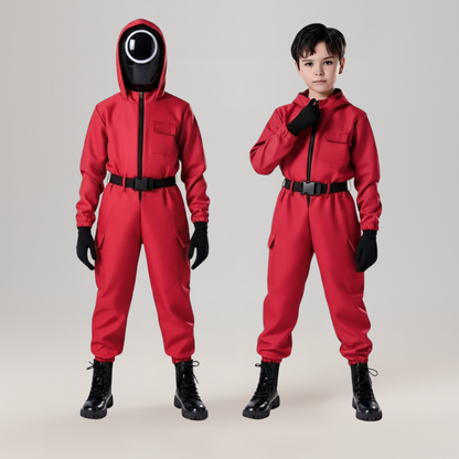 Jumpsuit Kinderkostuum Bewaker Capuchon Polyester Set