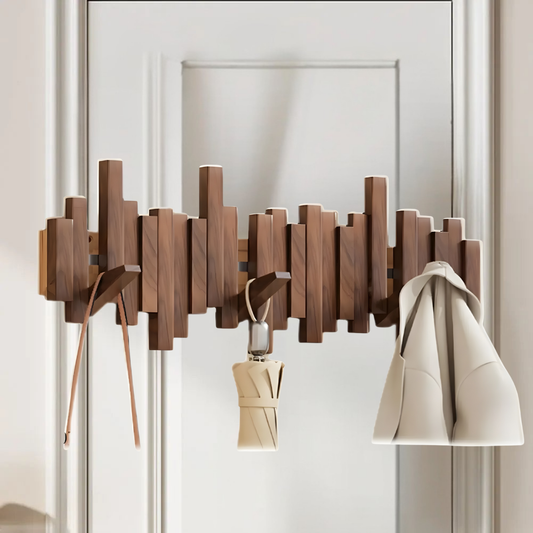 Kapstok Wand Hout Magnetisch Opklapbaar Minimalistisch Design