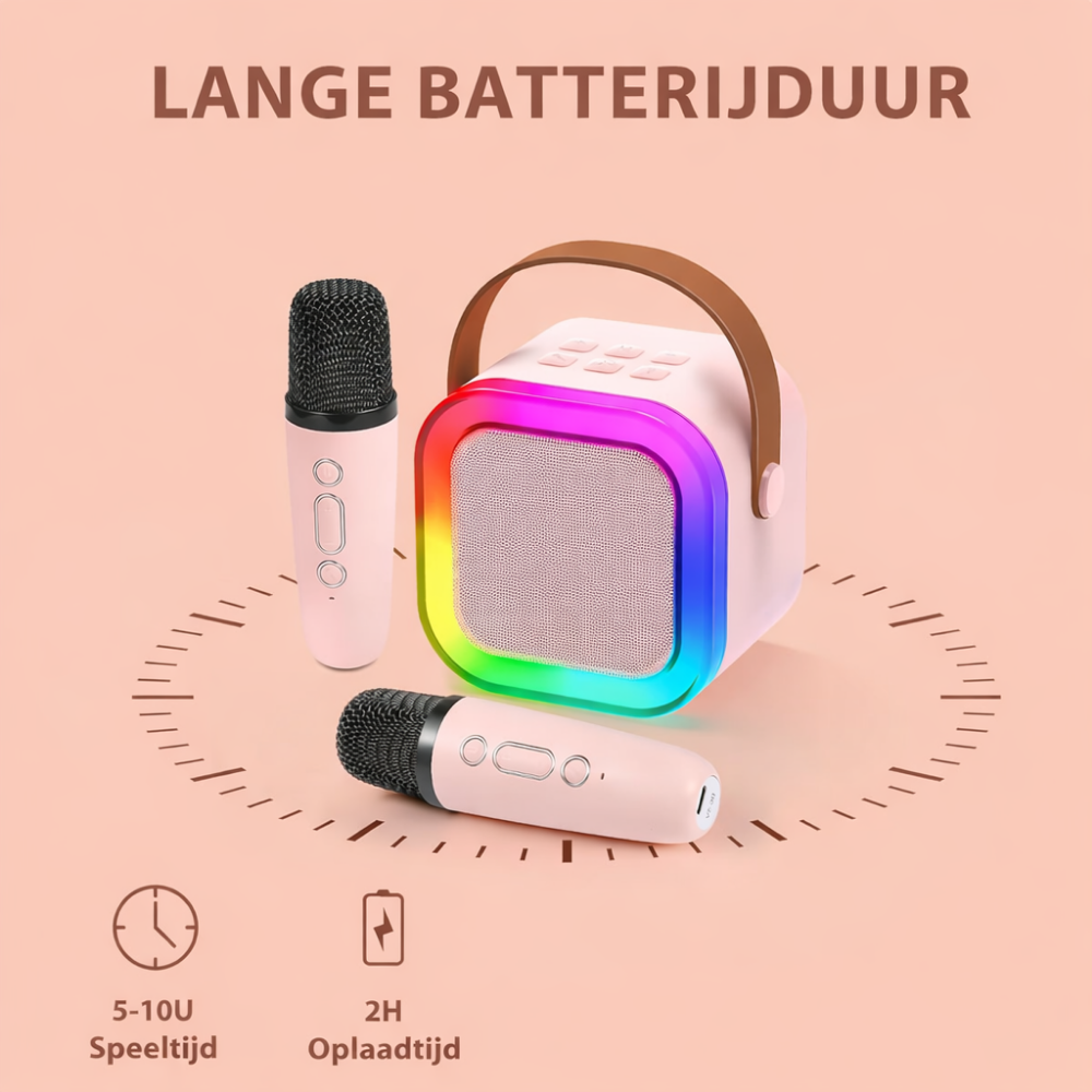 Karaoke Set Bluetooth Draadloos LED Kinderen