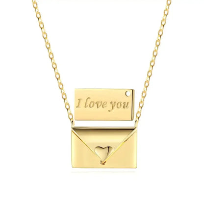 Ketting Envelop Minimalistisch Zirkonia Sieraad Cadeau